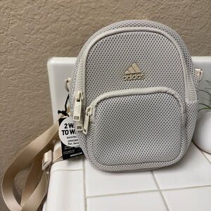 Adidas Alumina cream Mini Backpack or crossbody
